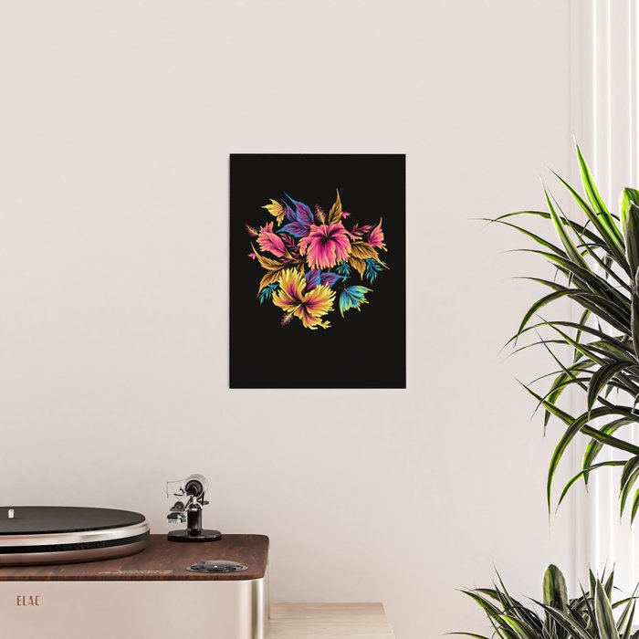 Hibiscus Butterflies - Multicolor Poster Gallery Image 2