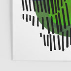 Modern Mid Century Fun Colorful Abstract Minimalist Painting Shapes & Patterns Swamp Monster Greens Poster Gallery Image 3