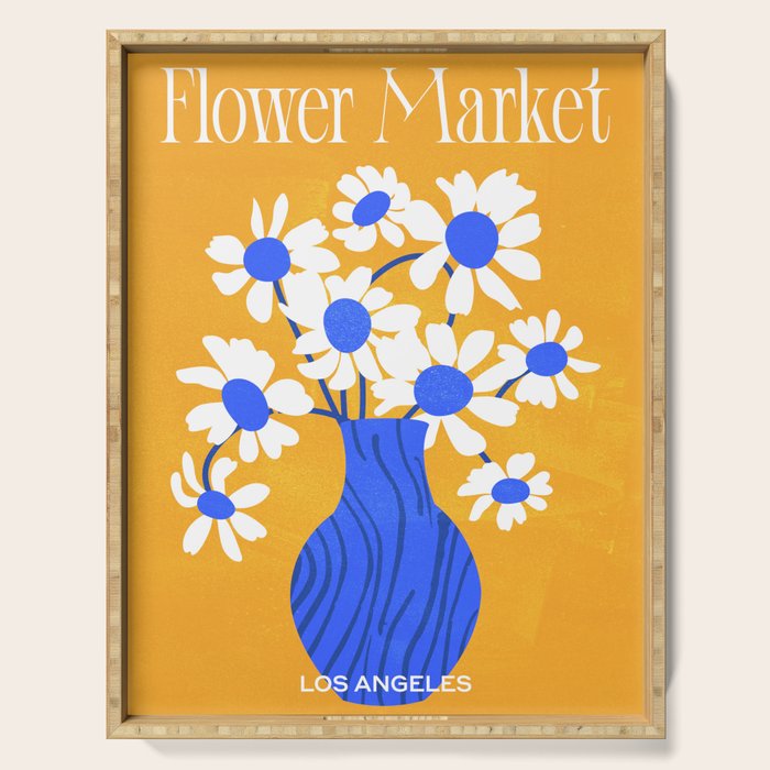 Flower Market 02: Los Angeles | Color Series Serving Tray Gallery Image 1