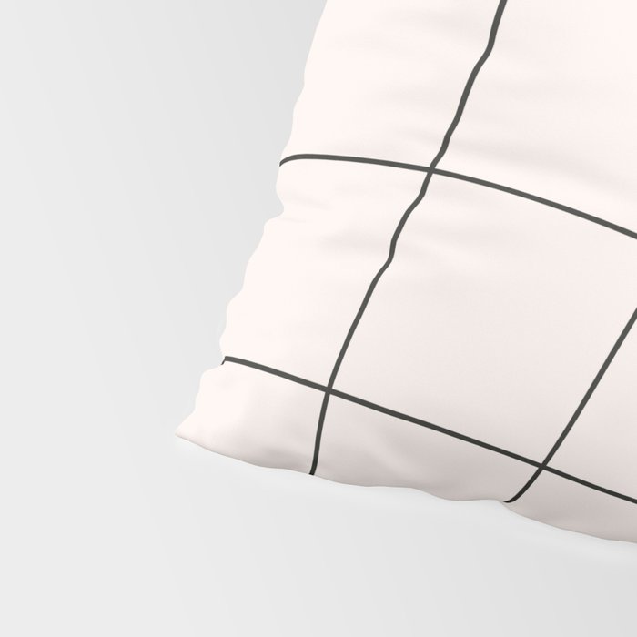Retro Warped Grid Black and White Pillow Sham Gallery Image 4
