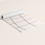 Retro Warped Grid Black and White Yoga Mat Gallery Image 2