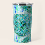 Mosaic Watercolor Sea Turtle Travel Mug Gallery Image 1