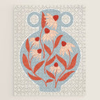Blue Vase of Daisies Jigsaw Puzzle Gallery Image 1