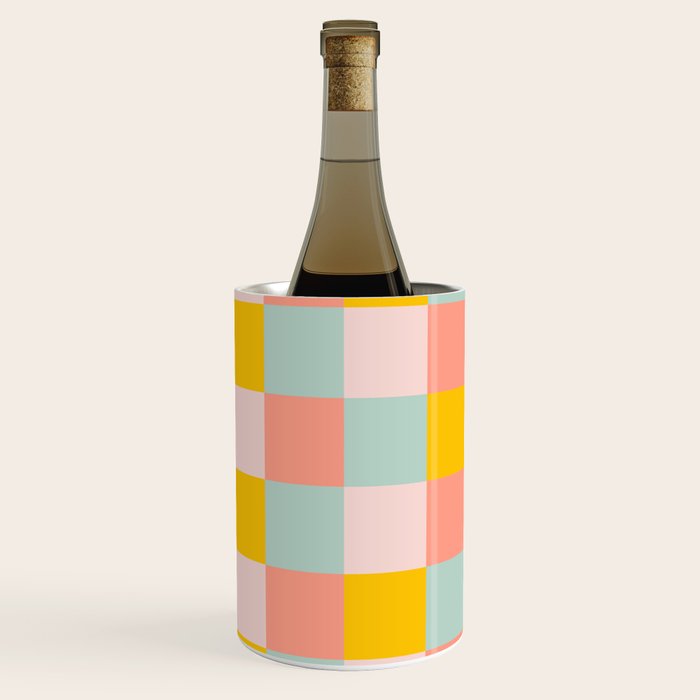 Retro Funky Checks Wine Chiller Gallery Image 3
