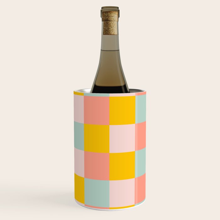 Retro Funky Checks Wine Chiller Gallery Image 1