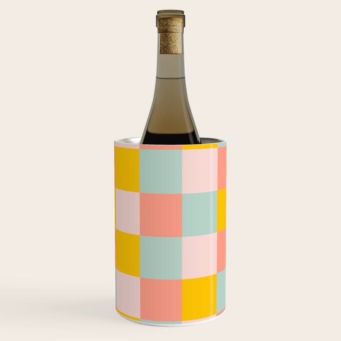 Retro Funky Checks Wine Chiller Gallery Image 2