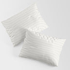 Minimal Line Curvature XI Natural Off White Mid Century Modern Arch Abstract Pillow Sham Gallery Image 3