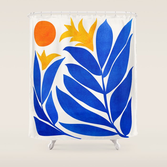 Community Garden Mid Century Abtract Shower Curtain Gallery Image 1
