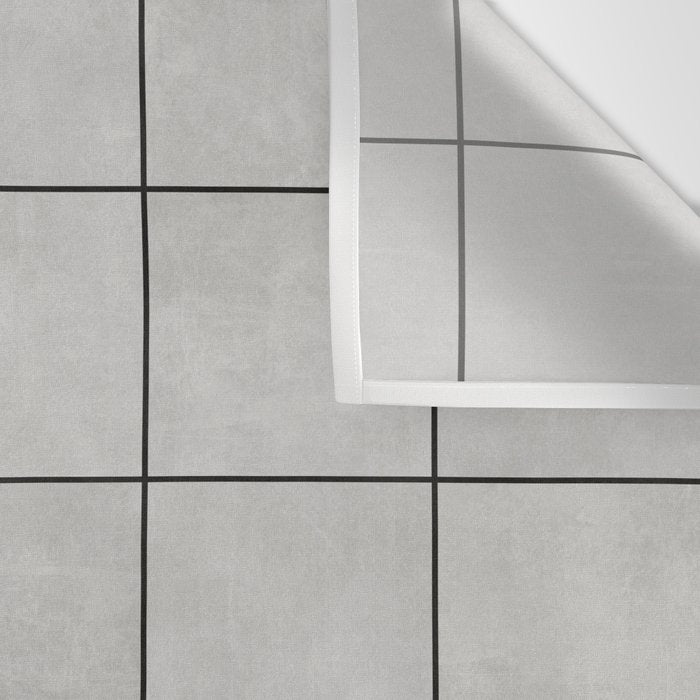 Large Grid Pattern - Grey Wall Tapestry Gallery Image 3