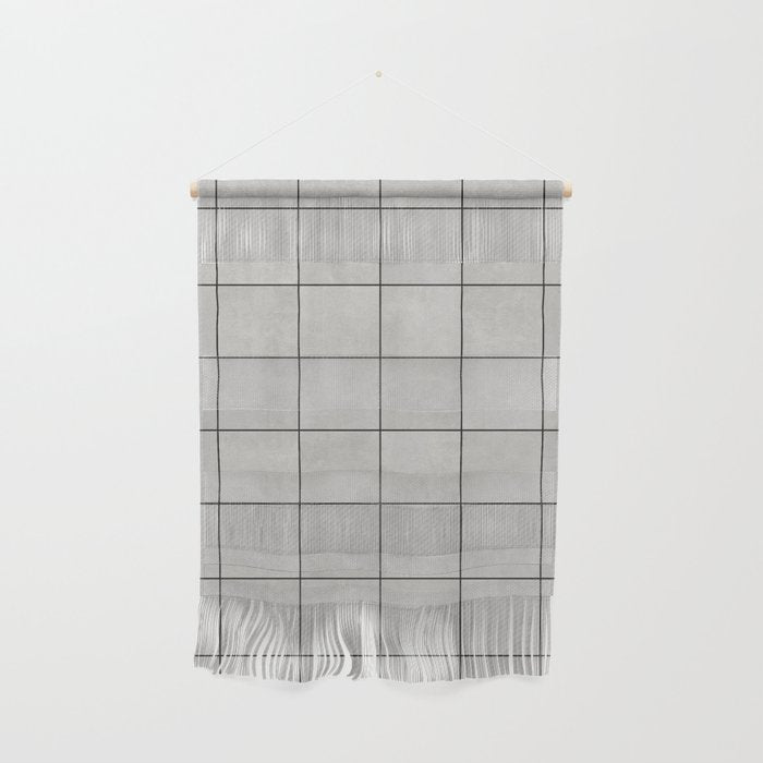 Large Grid Pattern - Grey Wall Hanging Gallery Image 1