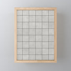 Large Grid Pattern - Grey Mini Art Print Gallery Image 1