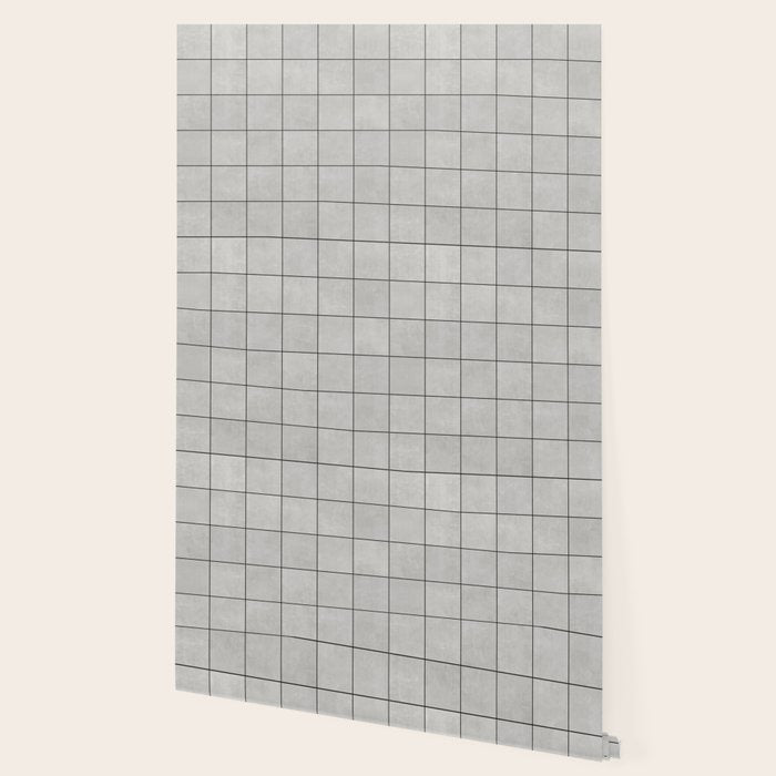 Large Grid Pattern - Grey Wallpaper Gallery Image 2