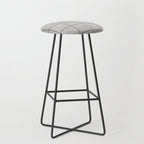 Large Grid Pattern - Grey Stool Gallery Image 1