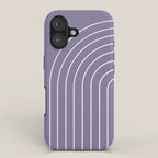 Minimal Arch XXXII Lavender Purple Modern Geometric Lines iPhone Case Gallery Image 1