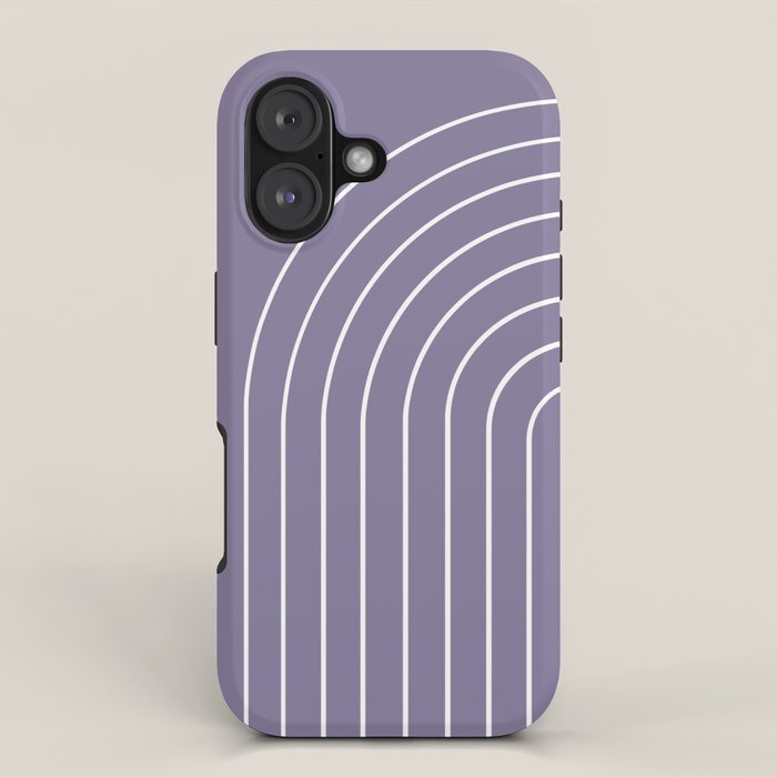 Minimal Arch XXXII Lavender Purple Modern Geometric Lines iPhone Case Gallery Image 1