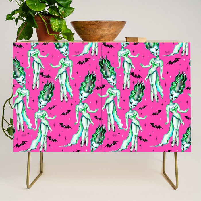 Bride of Frankenstein on Hot Pink Credenza Gallery Image 1