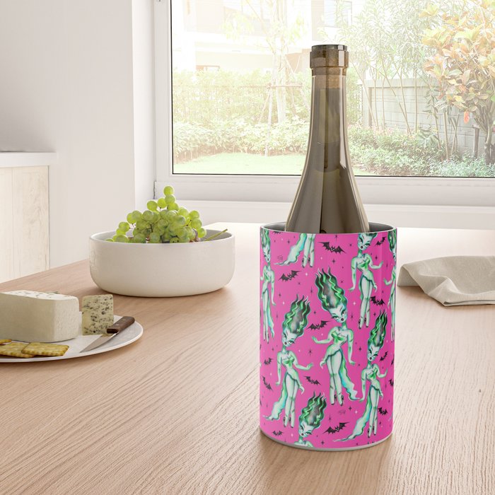 Bride of Frankenstein on Hot Pink Wine Chiller Gallery Image 4