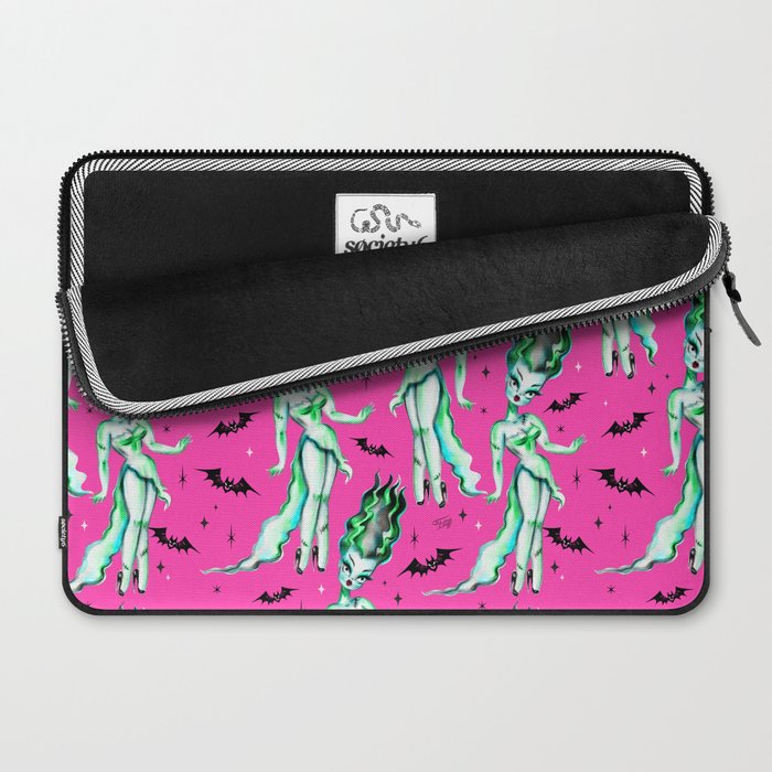 Bride of Frankenstein on Hot Pink Laptop Sleeve Gallery Image 2