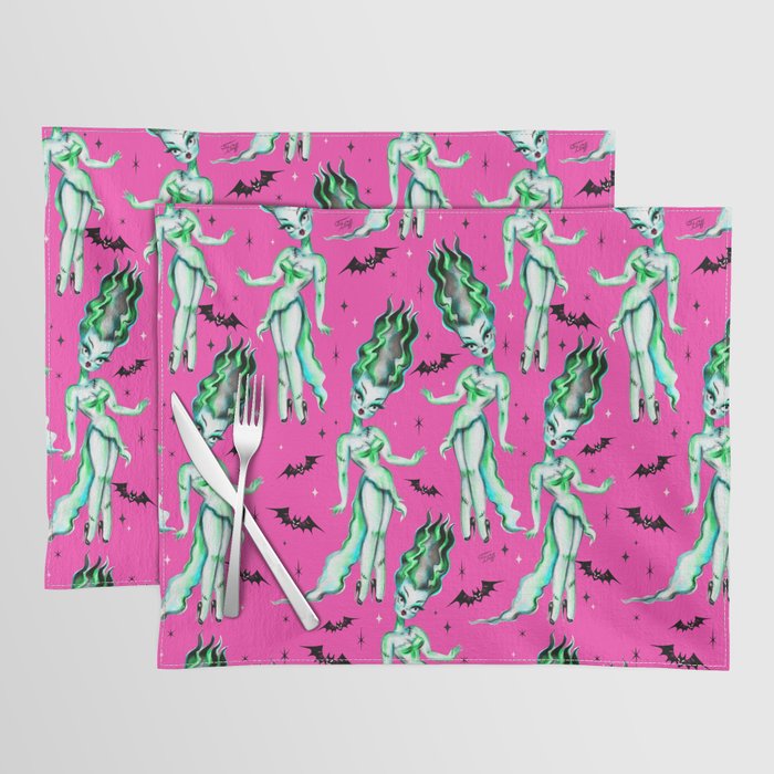 Bride of Frankenstein on Hot Pink Placemat Gallery Image 1