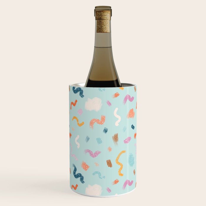 Abtract Colorful Brush Pattern Wine Chiller Gallery Image 1