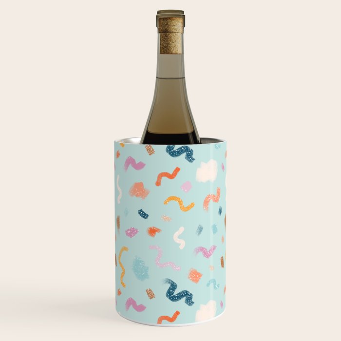Abtract Colorful Brush Pattern Wine Chiller Gallery Image 3