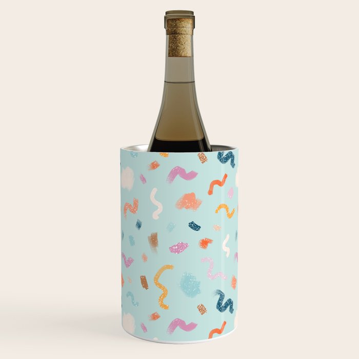 Abtract Colorful Brush Pattern Wine Chiller Gallery Image 2