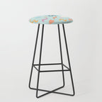 Abtract Colorful Brush Pattern Stool Gallery Image 1