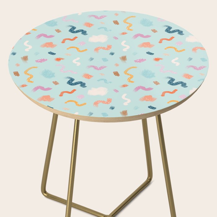Abtract Colorful Brush Pattern Side Table Gallery Image 2