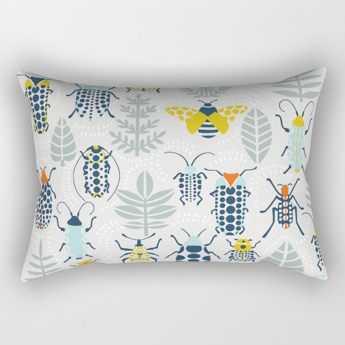 Beetle collection Rectangular Pillow Gallery Image 1