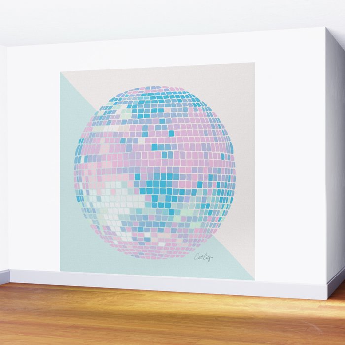 Disco Ball â Pastel Wall Mural Gallery Image 2