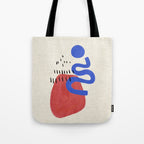 Rainy Blue Wiggle Tote Bag Gallery Image 1