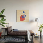 Rainy Blue Wiggle Wood Wall Art Gallery Image 2