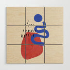 Rainy Blue Wiggle Wood Wall Art Gallery Image 1