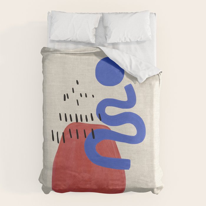 Rainy Blue Wiggle Duvet Cover Gallery Image 6