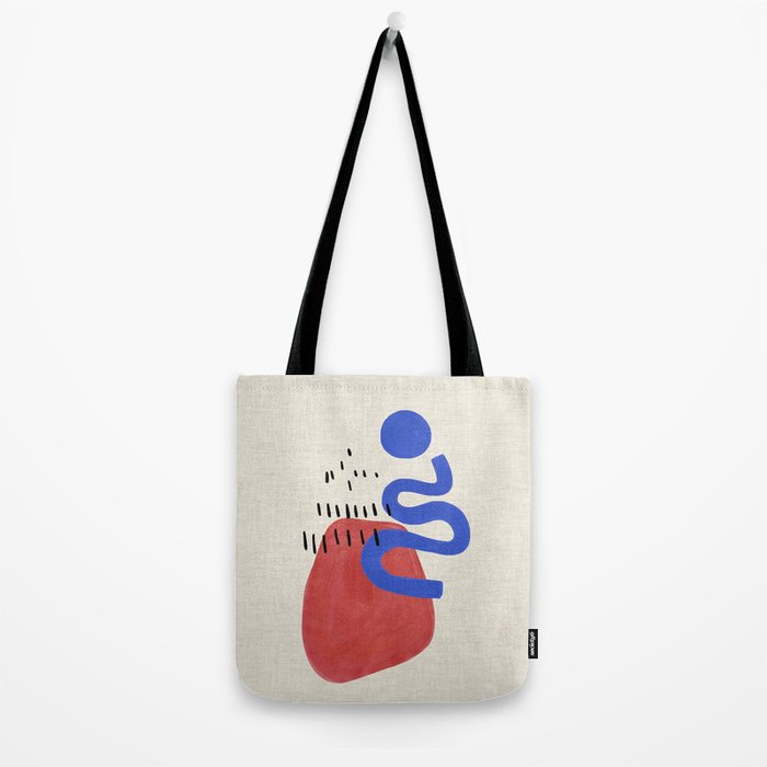 Rainy Blue Wiggle Tote Bag Gallery Image 2