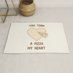 You took a pizza my heart Rug Gallery Image 1