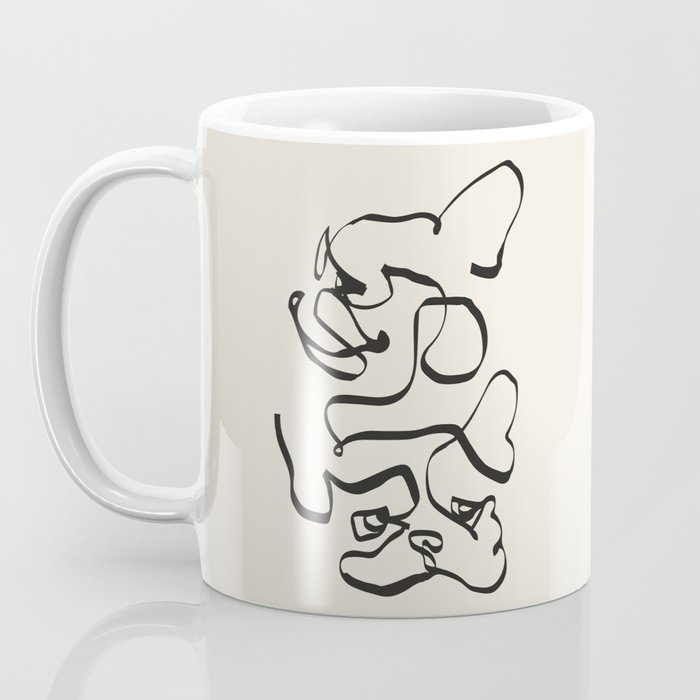 Abstract line frenchie Coffee Mug Gallery Image 3