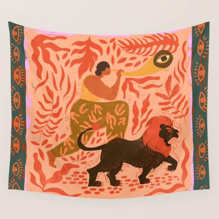 Woman with Vision Wall Tapestry Gallery Image 4