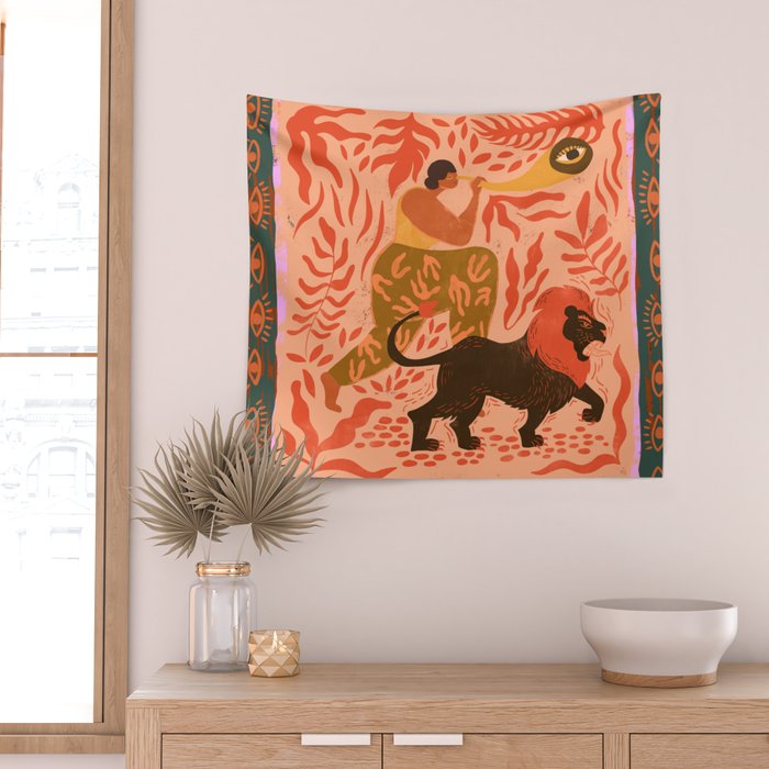 Woman with Vision Wall Tapestry Gallery Image 2
