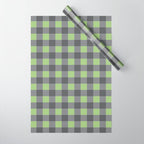 Small Blocks - Spring Green and Grays Wrapping Paper Gallery Image 1