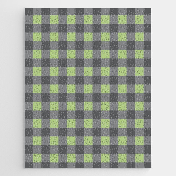 Small Blocks - Spring Green and Grays Jigsaw Puzzle Gallery Image 1