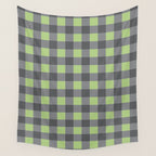 Small Blocks - Spring Green and Grays Wall Tapestry Gallery Image 4