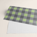 Small Blocks - Spring Green and Grays Wrapping Paper Gallery Image 2