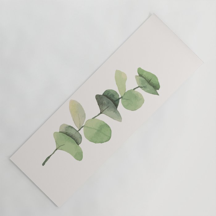 Watercolor Eucalyptus Branch Yoga Mat Gallery Image 1