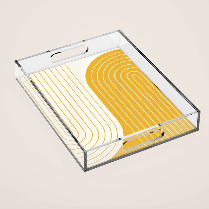 Two Tone Line Curvature LXXXIII Acrylic Tray Gallery Image 1