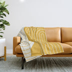 Two Tone Line Curvature LXXXIII Throw Blanket Gallery Image 1