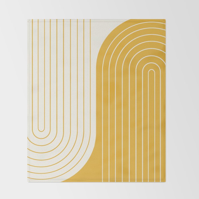 Two Tone Line Curvature LXXXIII Throw Blanket Gallery Image 2
