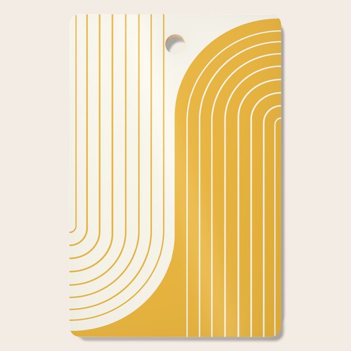 Two Tone Line Curvature LXXXIII Cutting Board Gallery Image 1