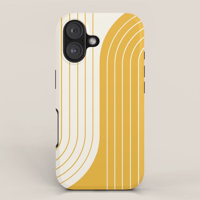 Two Tone Line Curvature LXXXIII iPhone Case Gallery Image 1