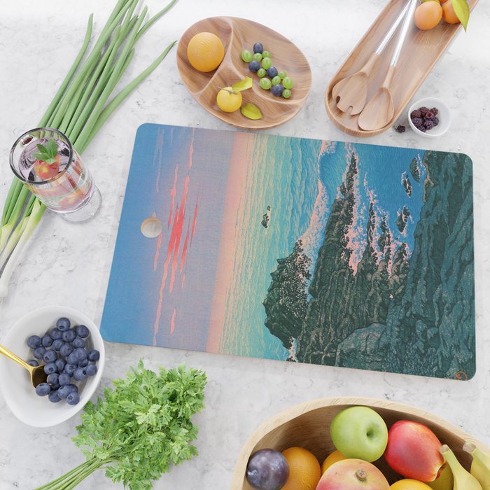 Morning of Cape Inubo by Kawase Hasui Cutting Board Gallery Image 2